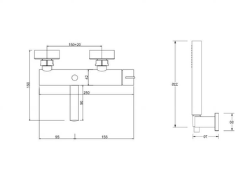 SWING 5930140 - External single handle shower mixer with hand shower by QD Magistro Lab - view 3